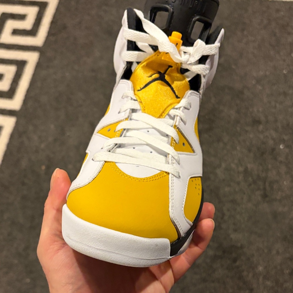 Jordan Yellow and White Sneakers
